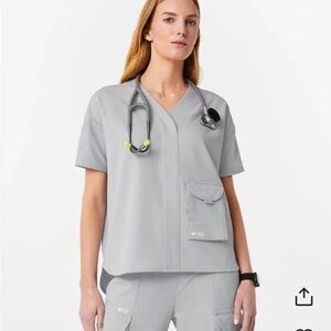 Jena V Neck Crossover Scrub Top